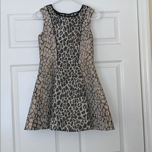 Girls Gold And Black Leopard Print Dress